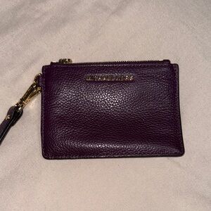 Michael Kors Dark Purple Wristlet with Gold Accents